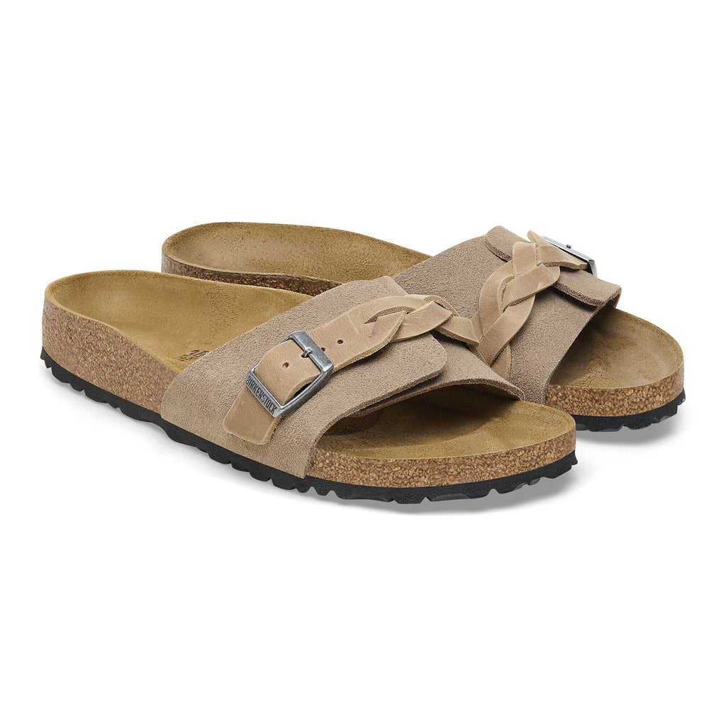 Birkenstock Confortable Oita Braided Suède - Taupe