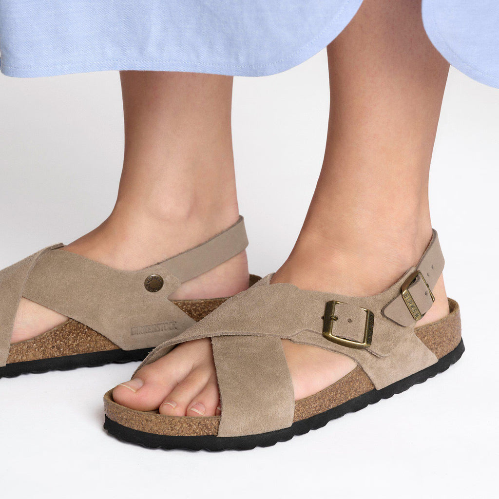 Birkenstock Confortable Tulum Soft Footbed Suède nubuck - Taupe