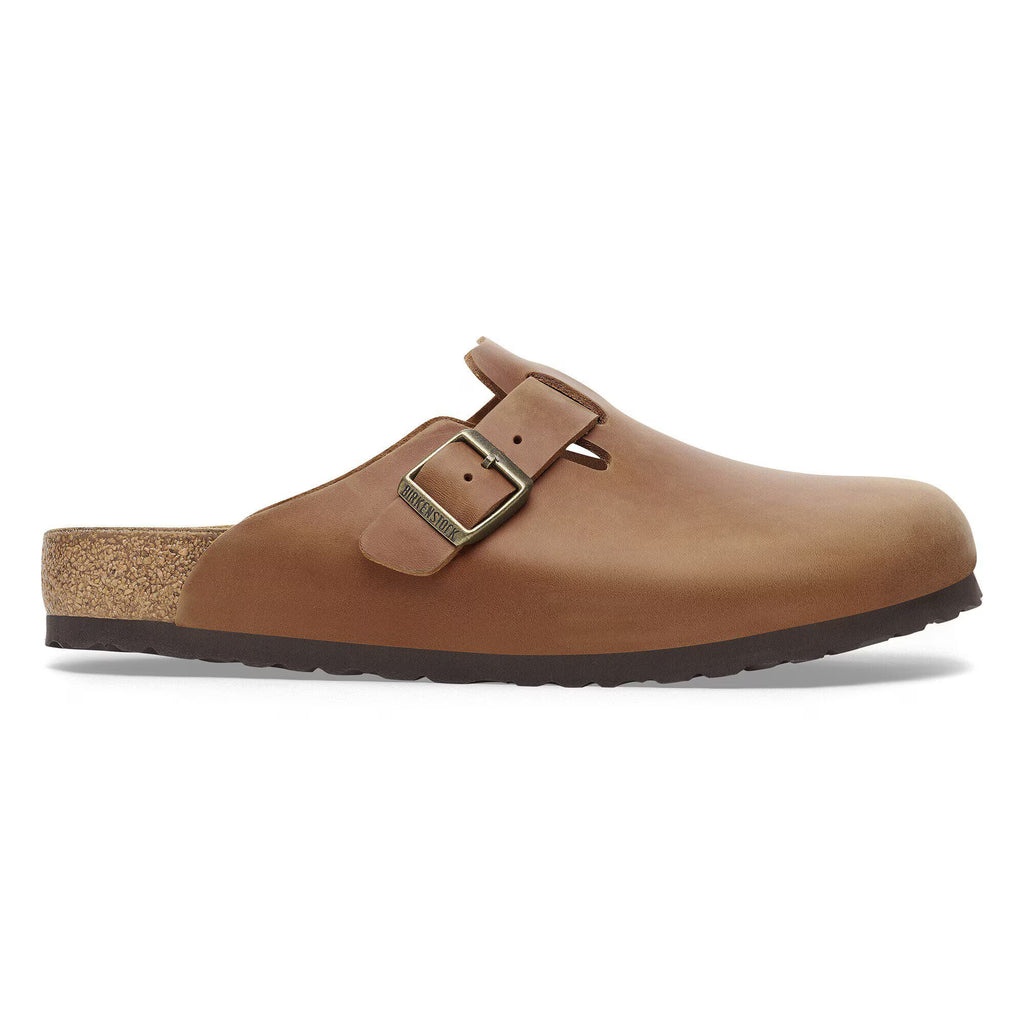 Birkenstock Premium Boston Cuir huilé - Cognac
