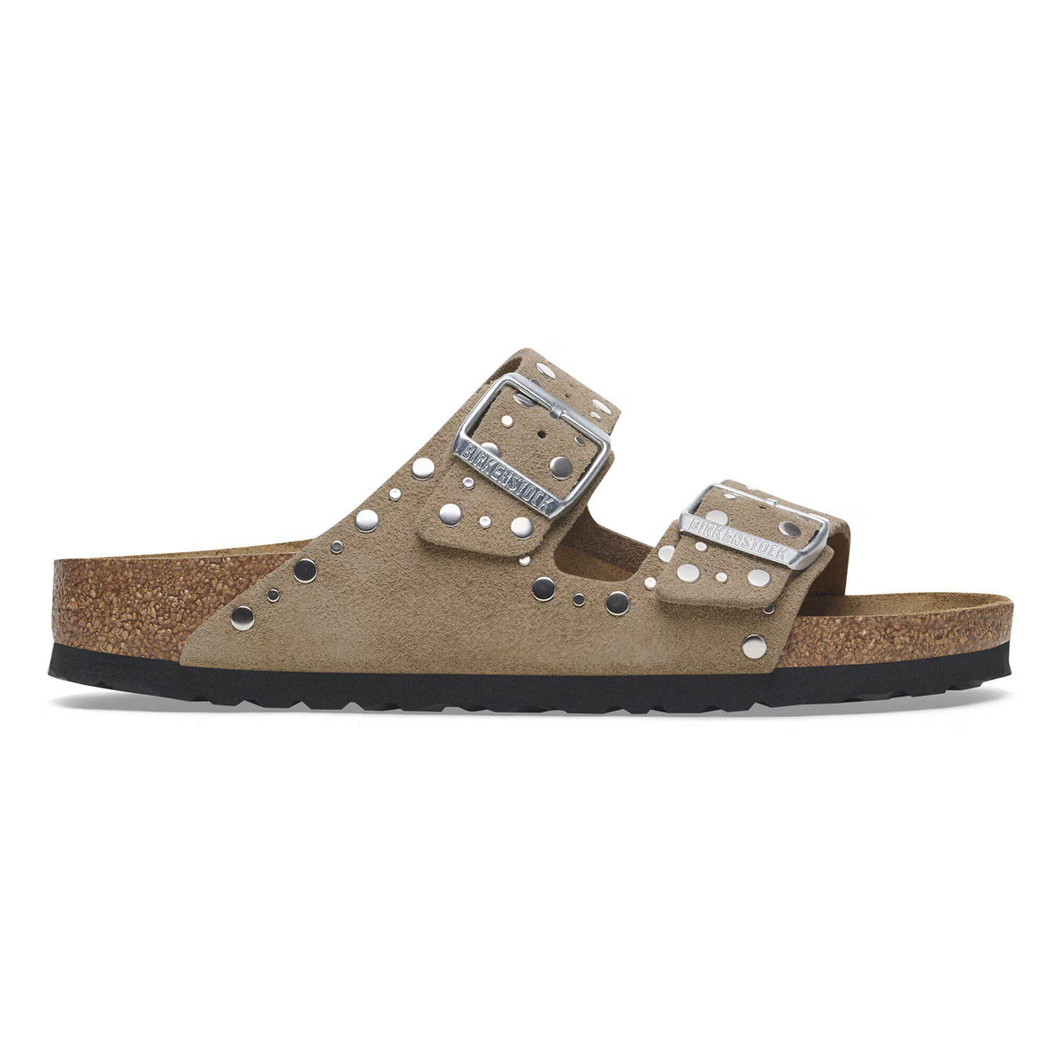 Birkenstock Confortable Arizona Rivet Suède - Taupe
