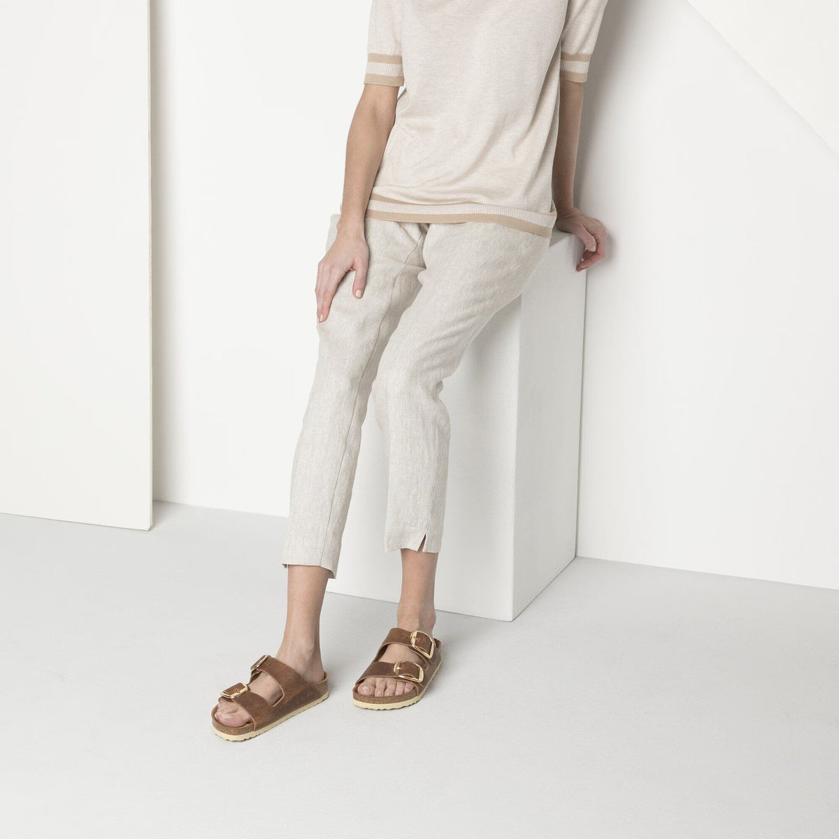 Birkenstock Premium Arizona Big Buckle Cuir huilé - Cognac