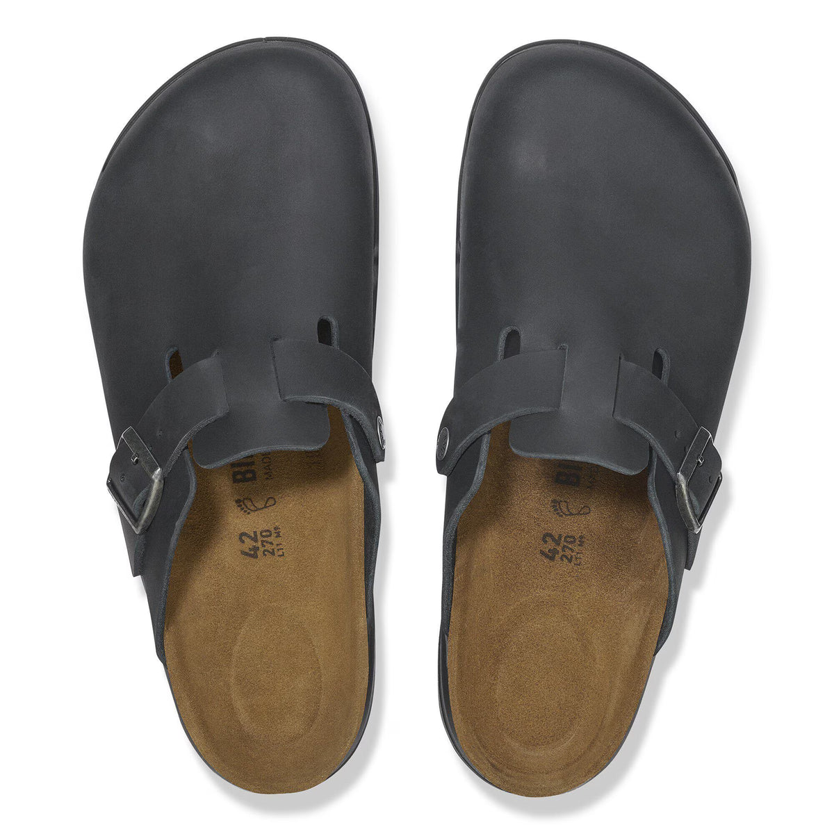 Birkenstock Premium Boston Crosstown Cuir huilé - Black