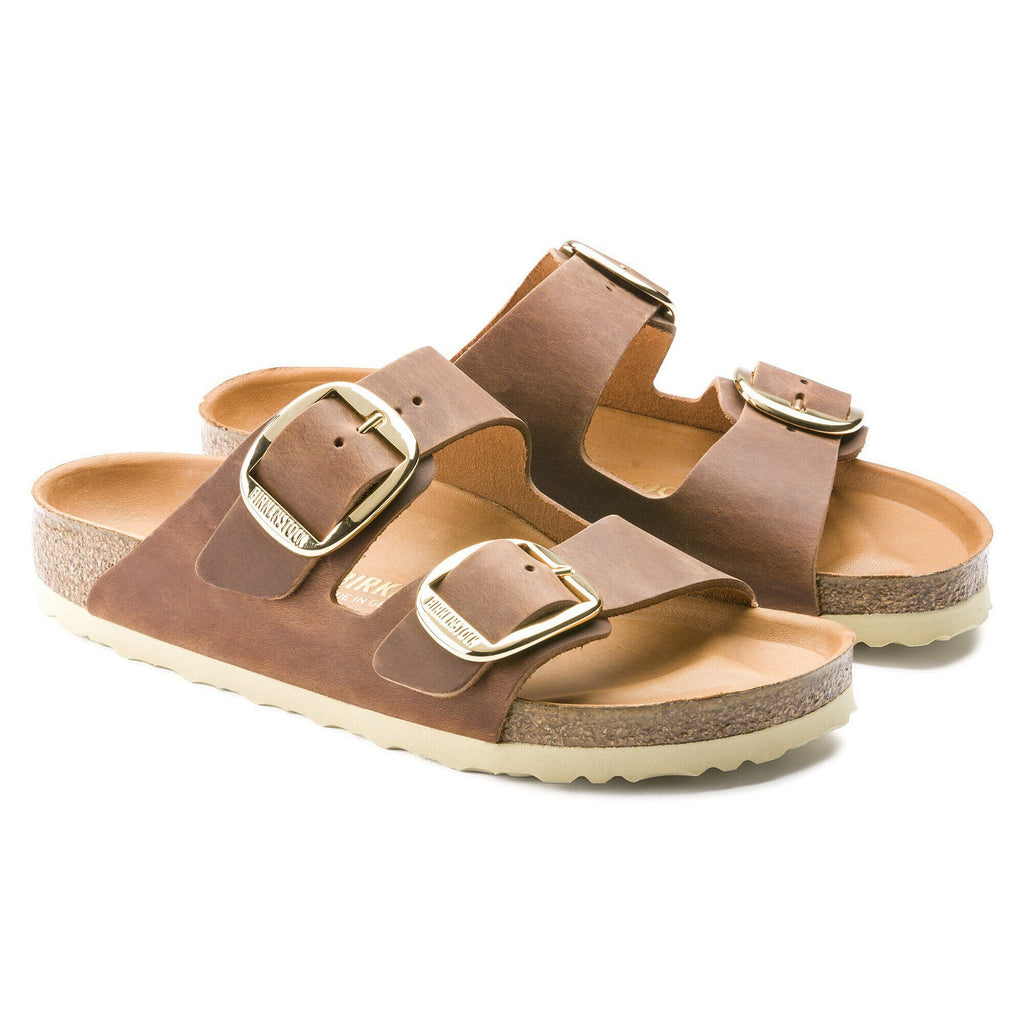 Birkenstock Premium Arizona Big Buckle Cuir huilé - Cognac