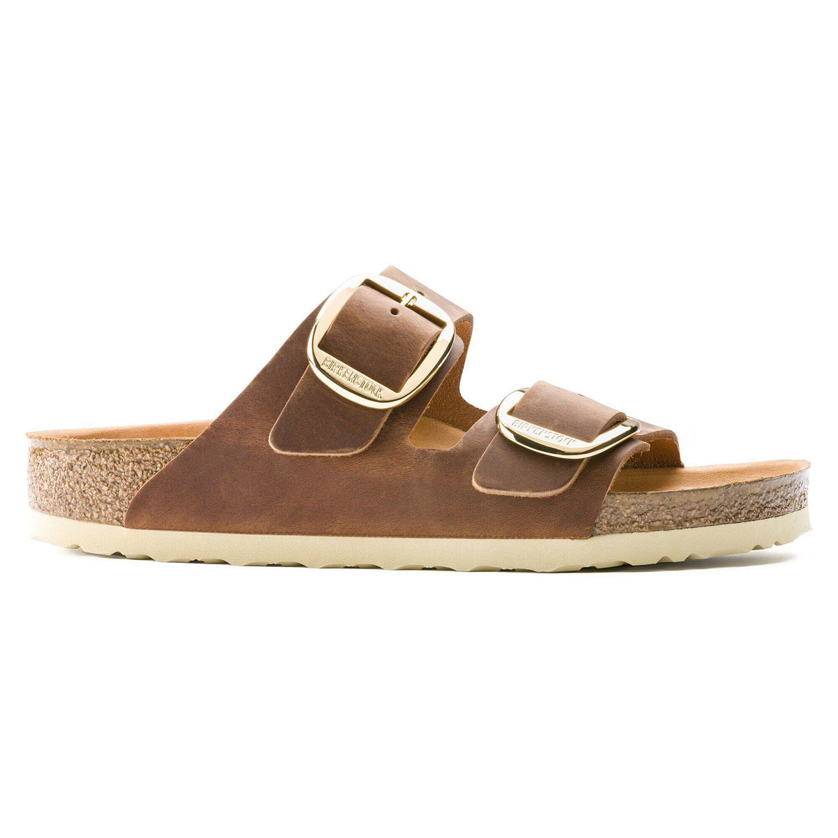 Birkenstock Premium Arizona Big Buckle Cuir huilé - Cognac