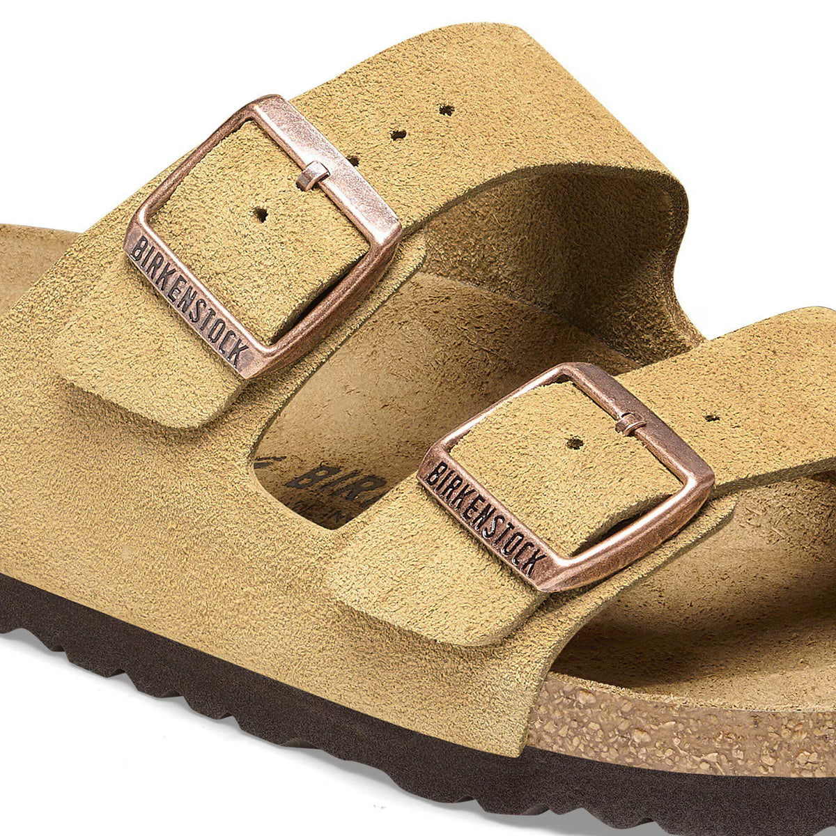 Birkenstock Confortable Arizona Suède - Latte Cream