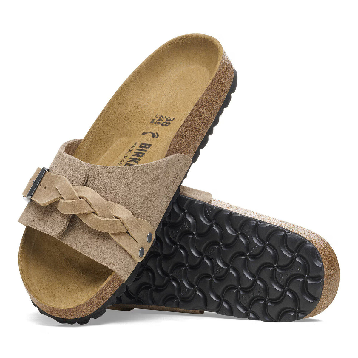 Birkenstock Confortable Oita Braided Suède - Taupe