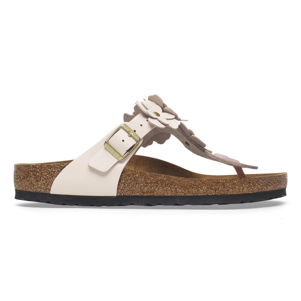 Birkenstock Premium Gizeh Flower Embellishment Cuir naturel - Light Rose