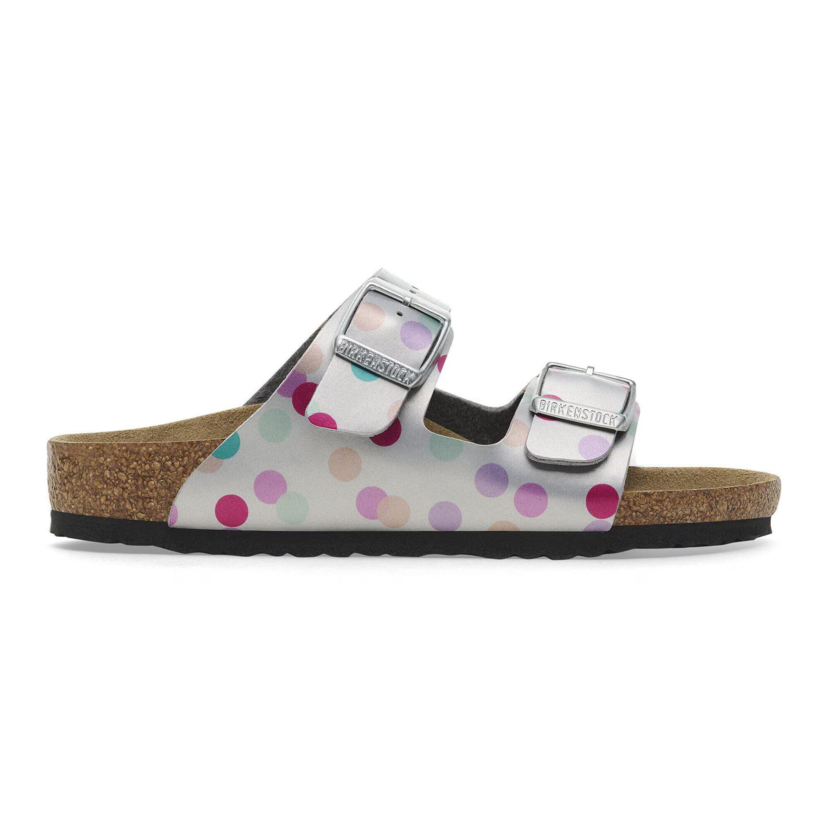 Birkenstock Confort Enfant Arizona Kids Birko-Flor - Electric Metallic Dots Silver