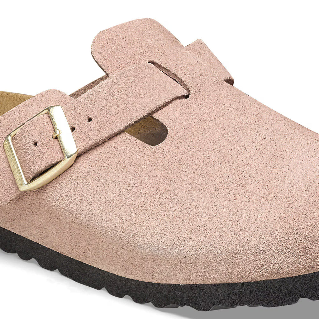 Birkenstock Confortable Boston Suède - Light Rose