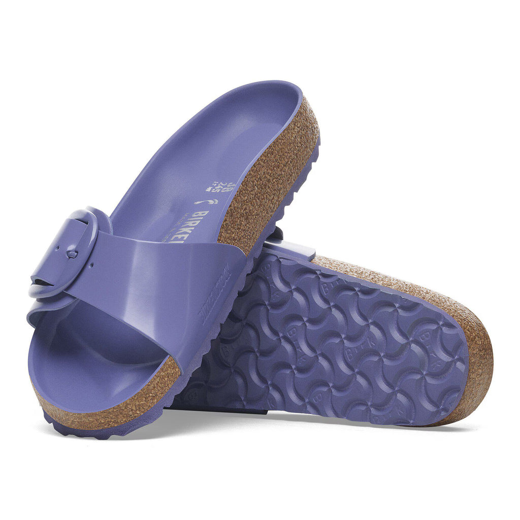 Birkenstock Premium Madrid Big Buckle Cuir naturel verni - High-Shine Purple Dusk Tonal