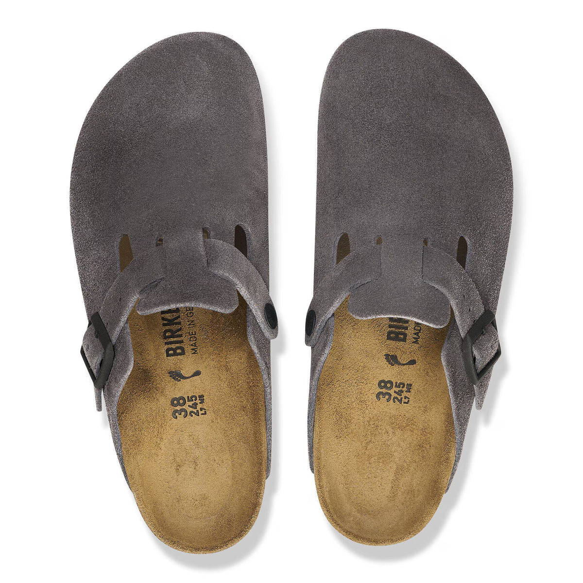 Birkenstock Confortable Boston Suède - Velvet grey