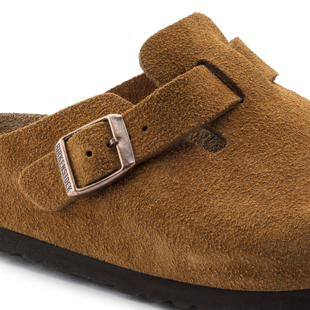 Birkenstock Confortable Boston Lit de pied souple Suède - Mink