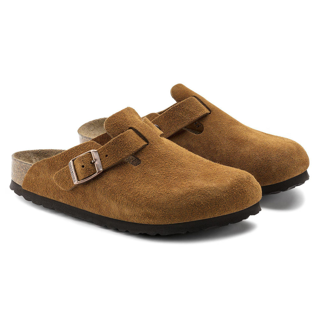 Birkenstock Confortable Boston Lit de pied souple Suède - Mink