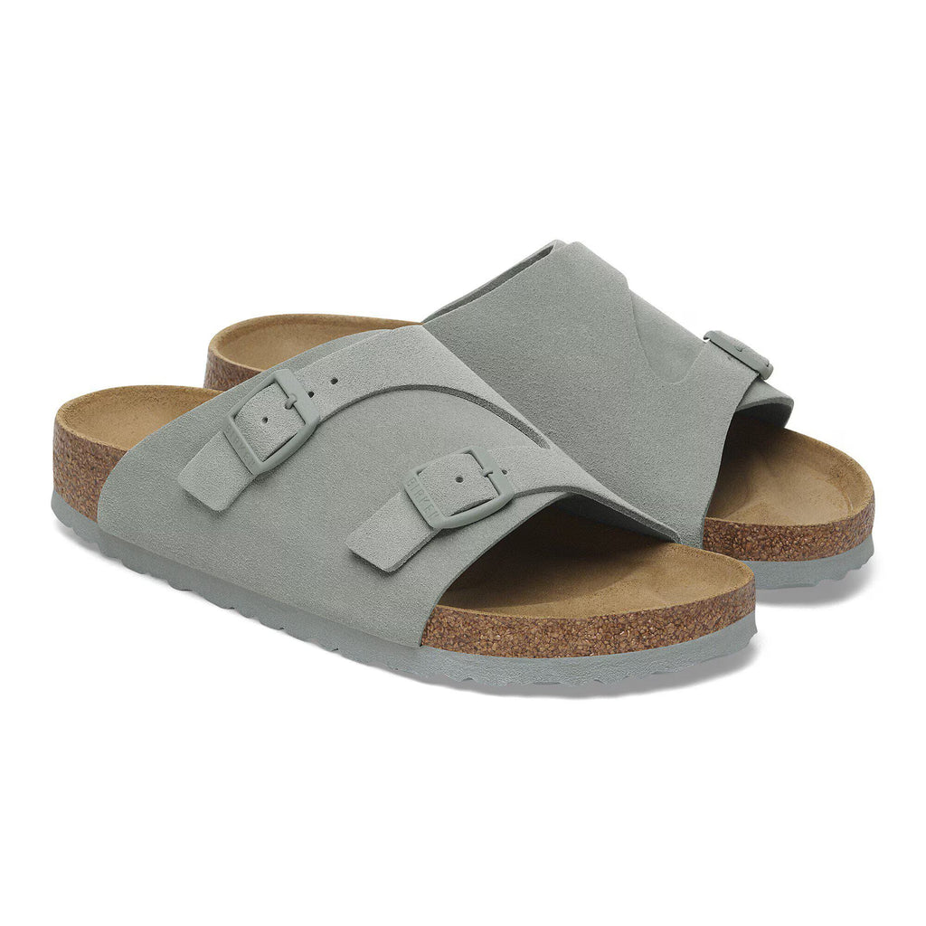 Birkenstock Confortable Zürich Suède - Pure Sage