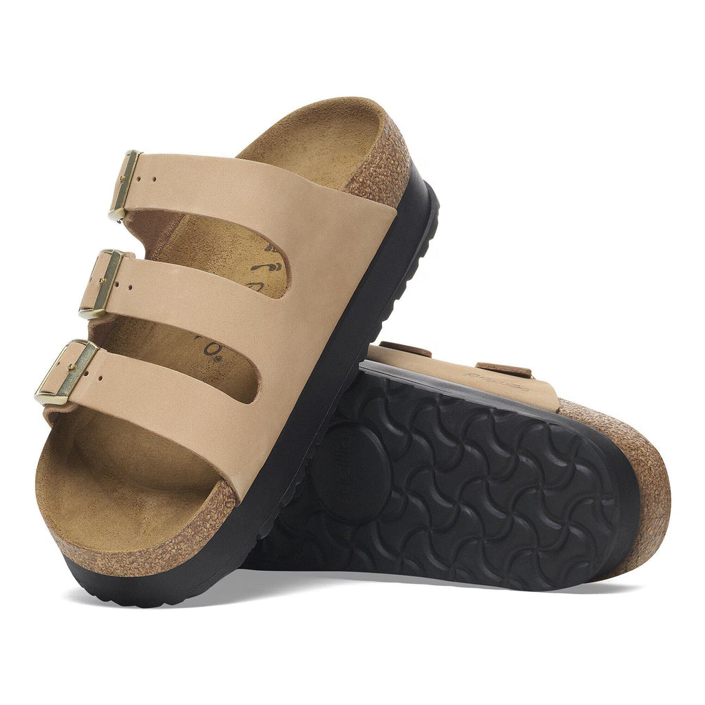Birkenstock Premium Florida Flex Platform Cuir nubuck - Sandcastle