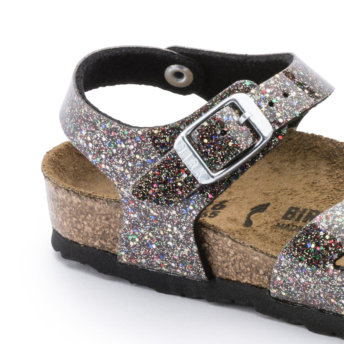 Birkenstock Confort Enfant Rio Kids Birko-Flor - Cosmic Sparkle Black Multi
