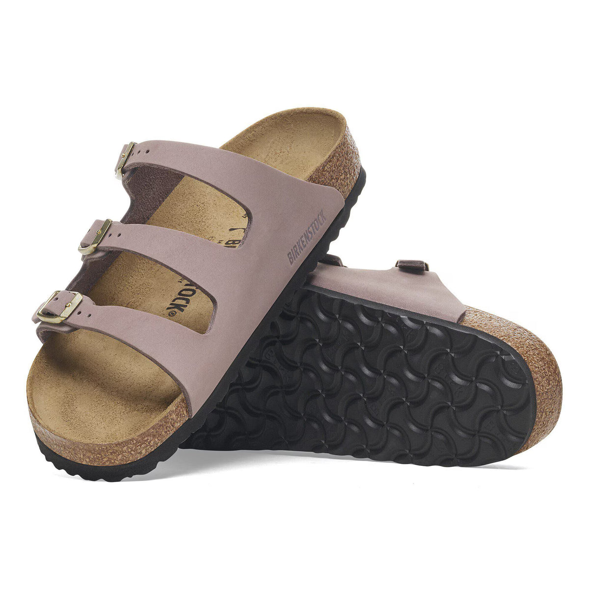 Birkenstock Premium Florida  Fresh Cuir nubuck - Faded Purple