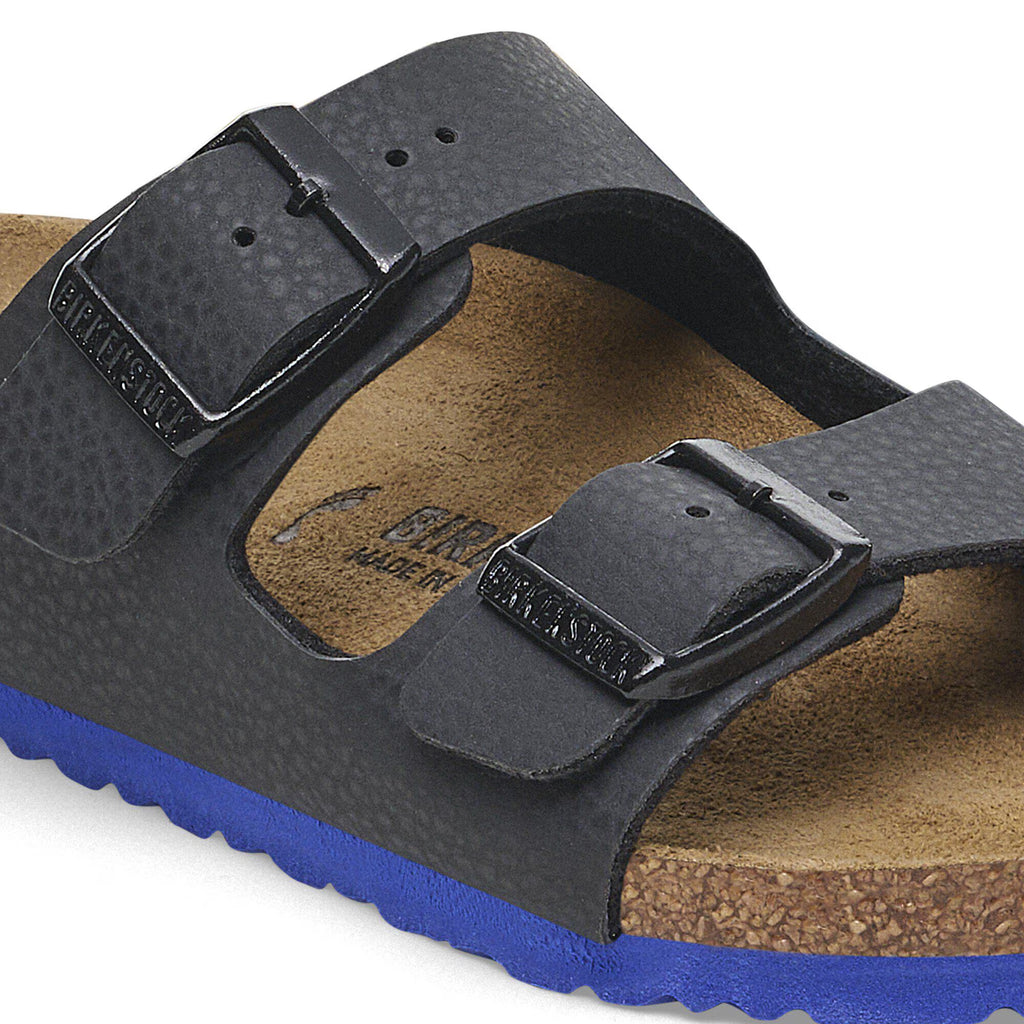 Birkenstock Confort Enfant Arizona Kids Birko-Flor - Desert Soil Black/Ultra Blue