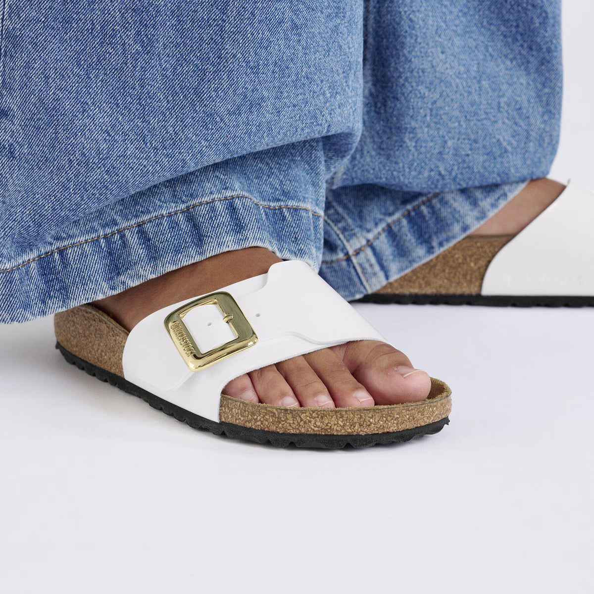 Birkenstock Tendance Catalina Cushion Buckle Birko-Flor verni - Patent White