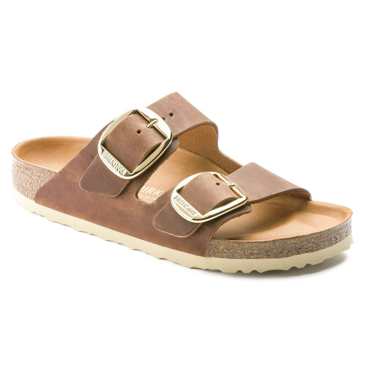 Birkenstock Premium Arizona Big Buckle Cuir huilé - Cognac