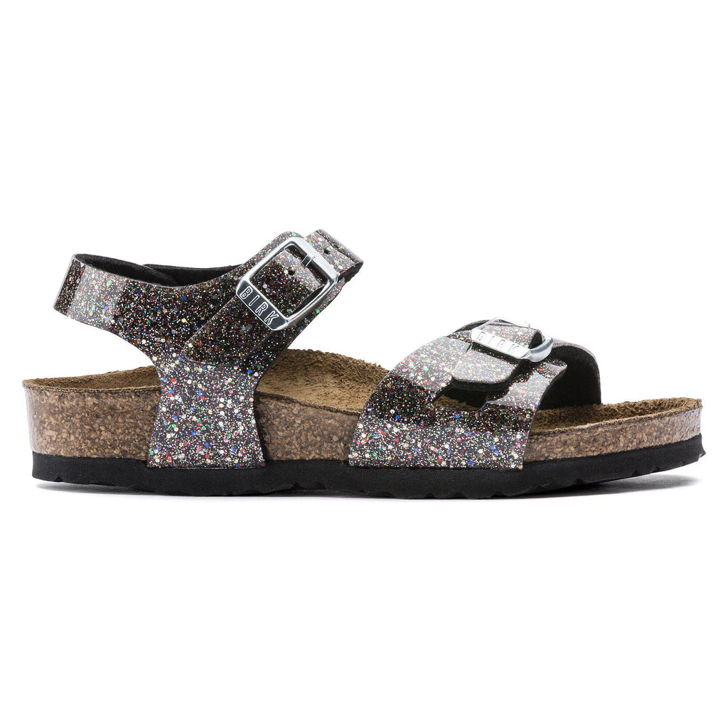 Birkenstock Confort Enfant Rio Kids Birko-Flor - Cosmic Sparkle Black Multi