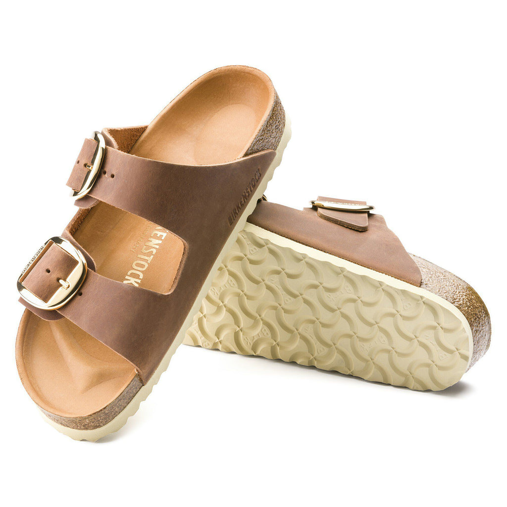 Birkenstock Premium Arizona Big Buckle Cuir huilé - Cognac