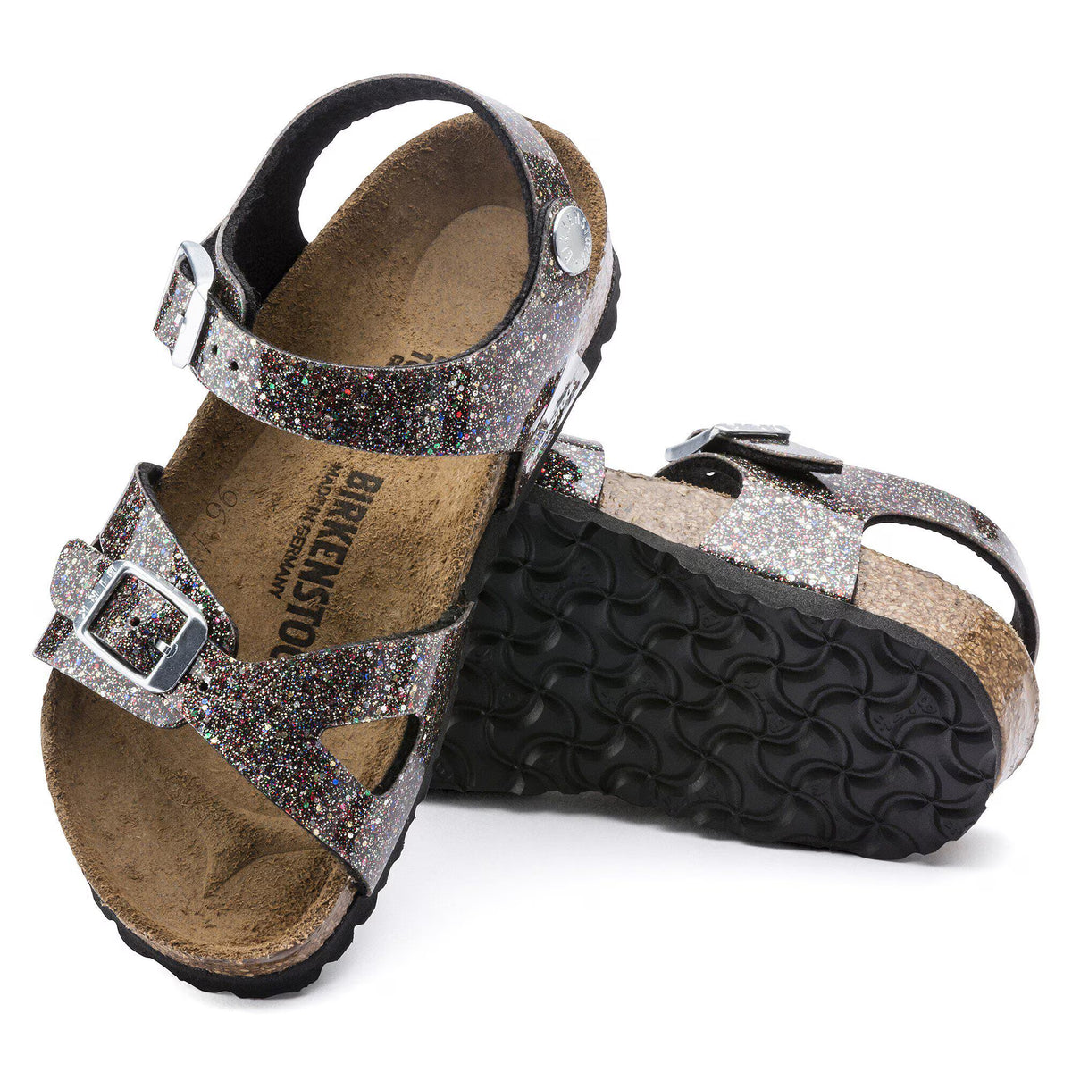 Birkenstock Confort Enfant Rio Kids Birko-Flor - Cosmic Sparkle Black Multi