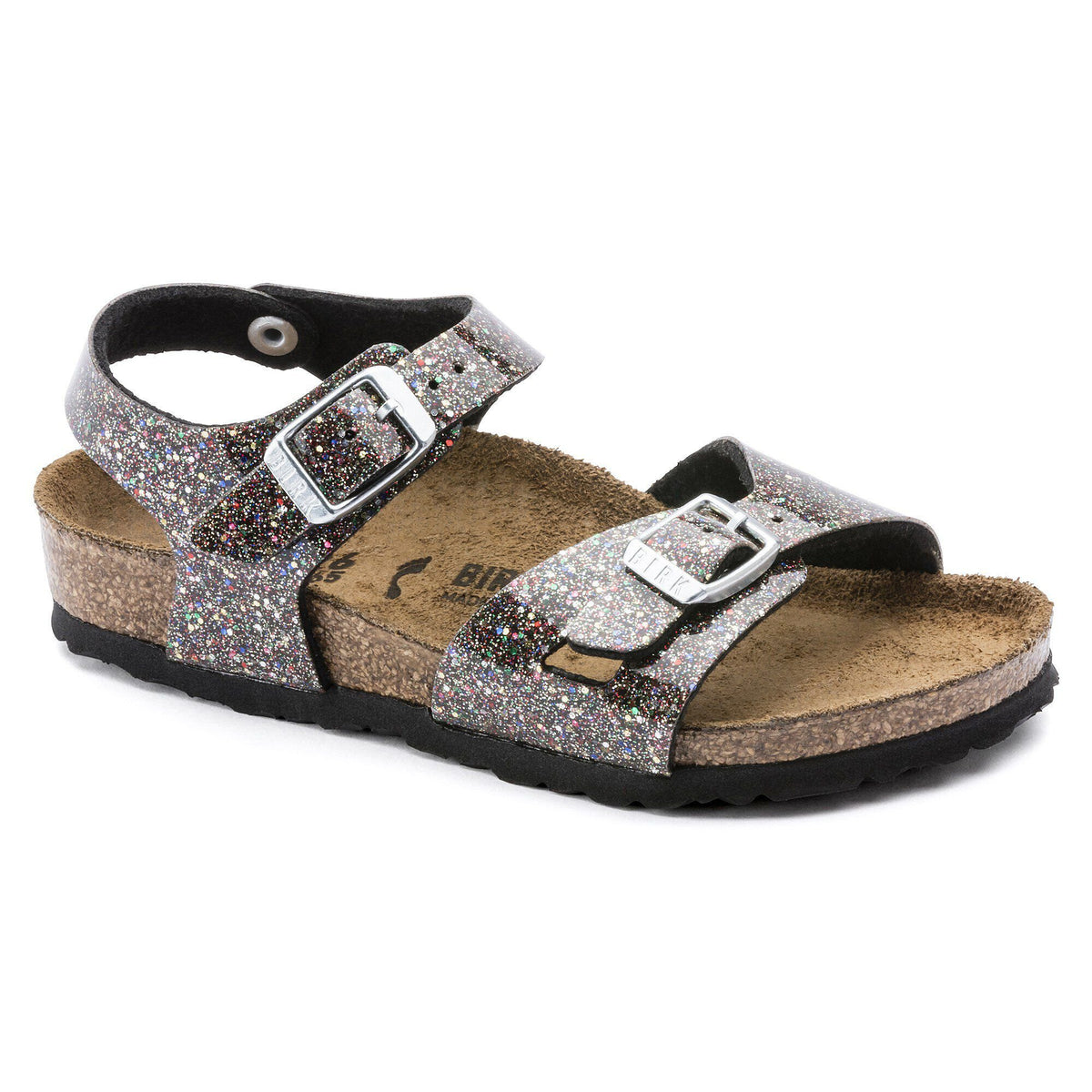 Birkenstock Confort Enfant Rio Kids Birko-Flor - Cosmic Sparkle Black Multi