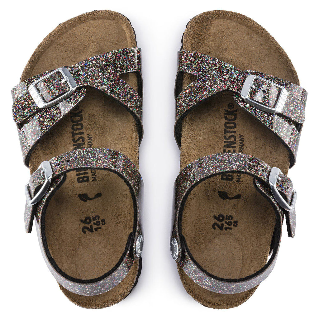 Birkenstock Confort Enfant Rio Kids Birko-Flor - Cosmic Sparkle Black Multi