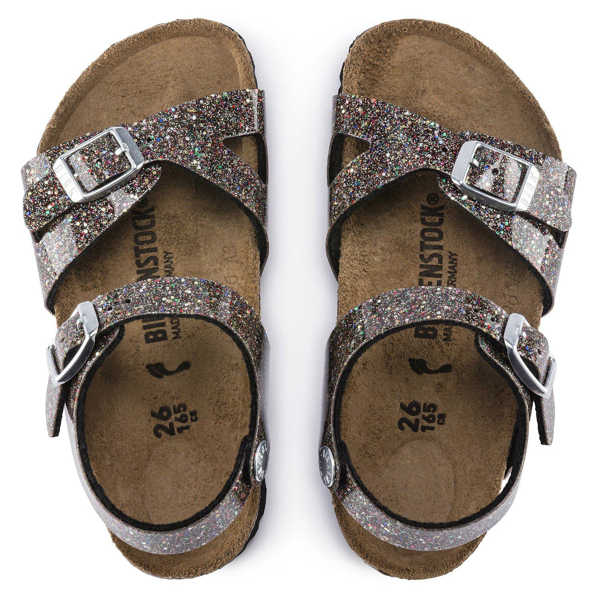 Birkenstock Confort Enfant Rio Kids Birko-Flor - Cosmic Sparkle Black Multi