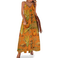 Robe maxi longue et fluide pour femme, collection Harvest Time, idéale pour l'été, les cérémonies et les mariages. Parfaite pour une invitée.