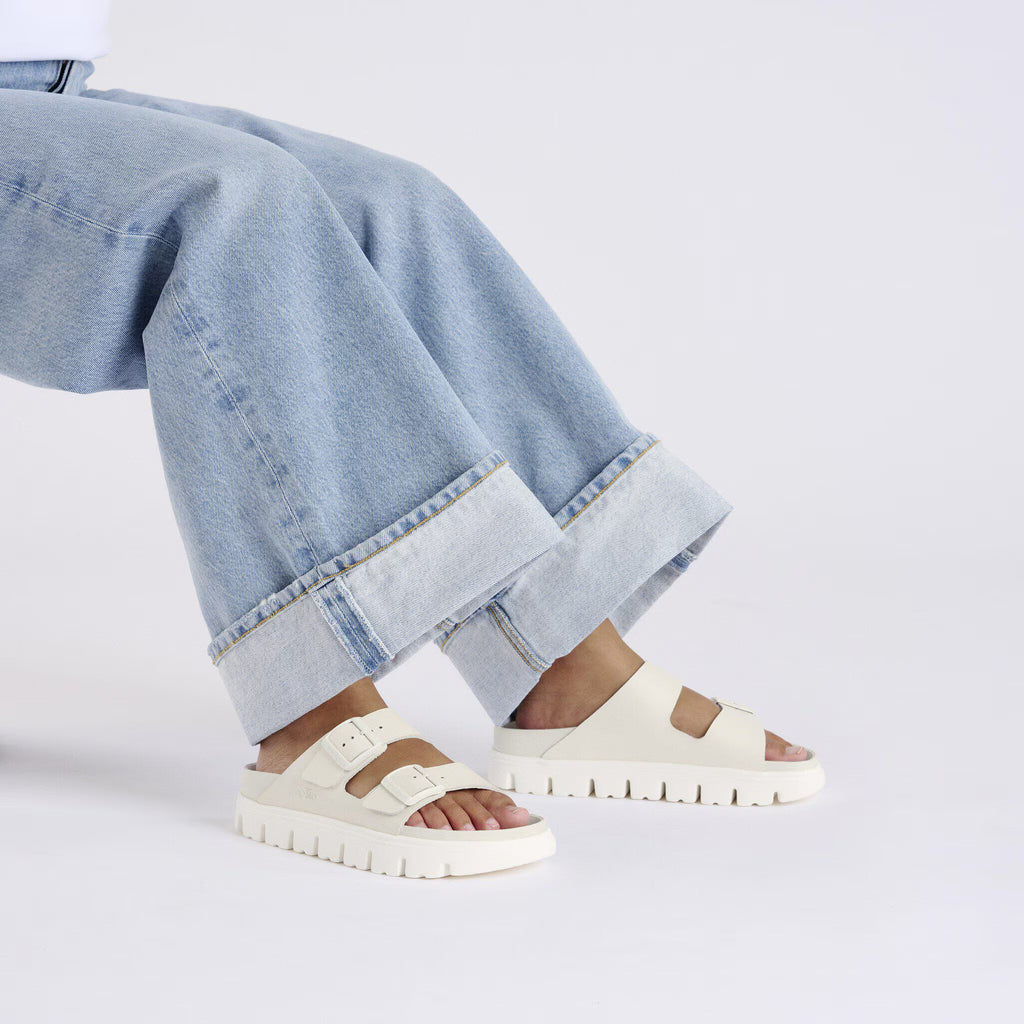 Birkenstock Premium Arizona PAP Chunky Cuir naturel - Eggshell