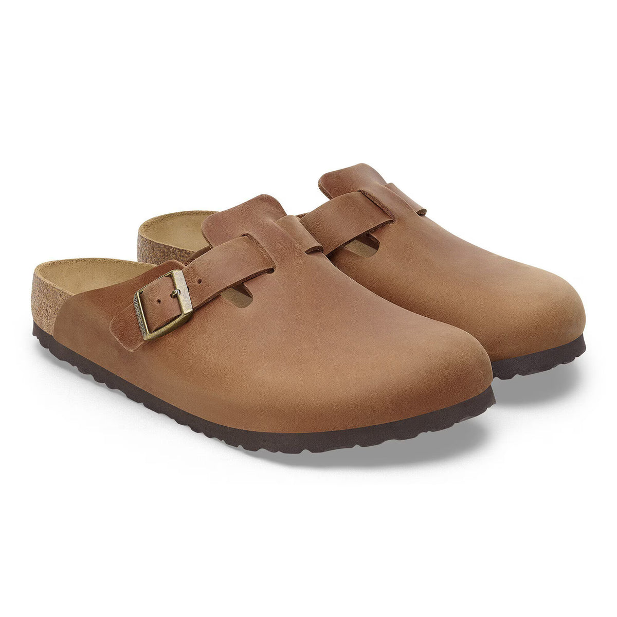 Birkenstock Premium Boston Cuir huilé - Cognac