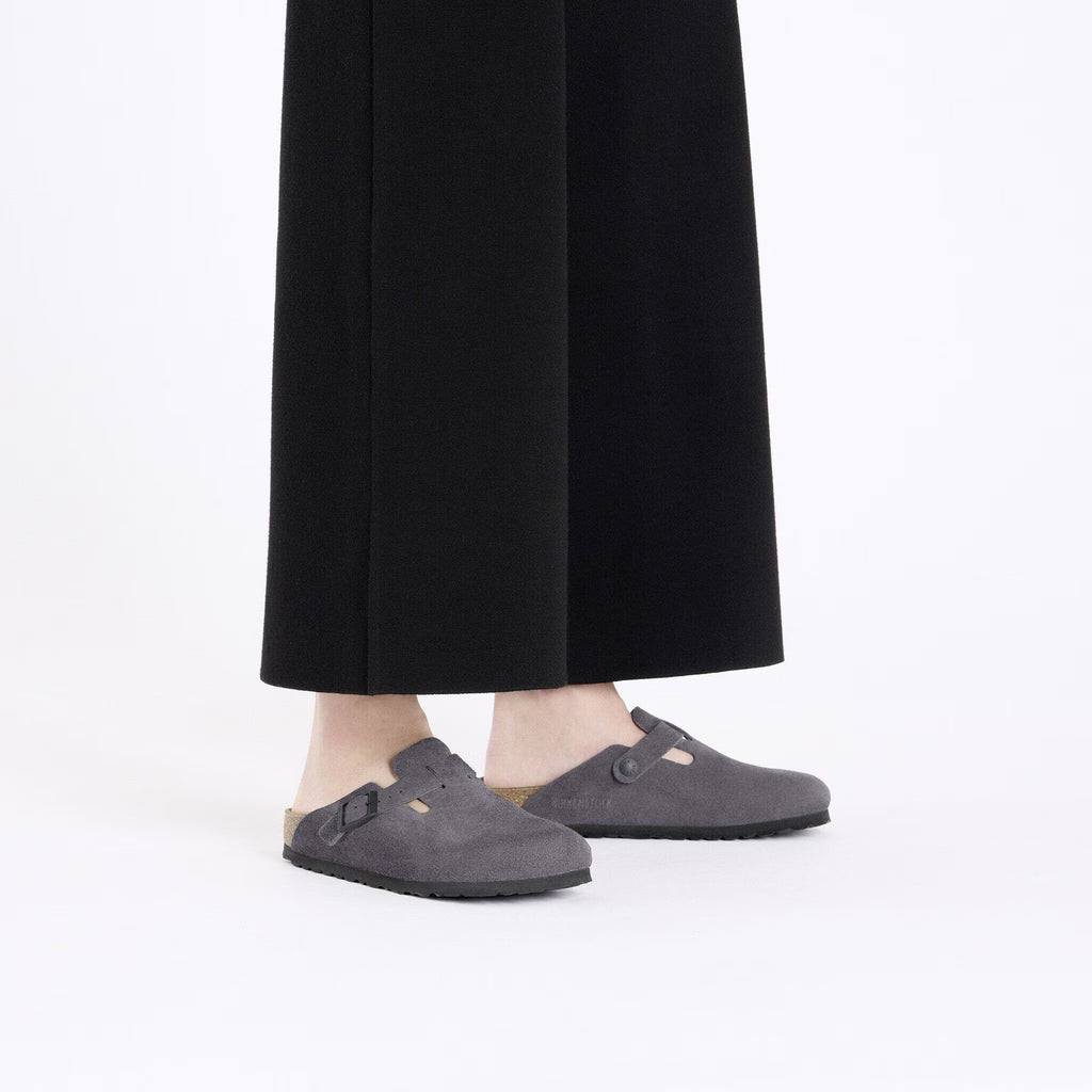 Birkenstock Confortable Boston Suède - Velvet grey