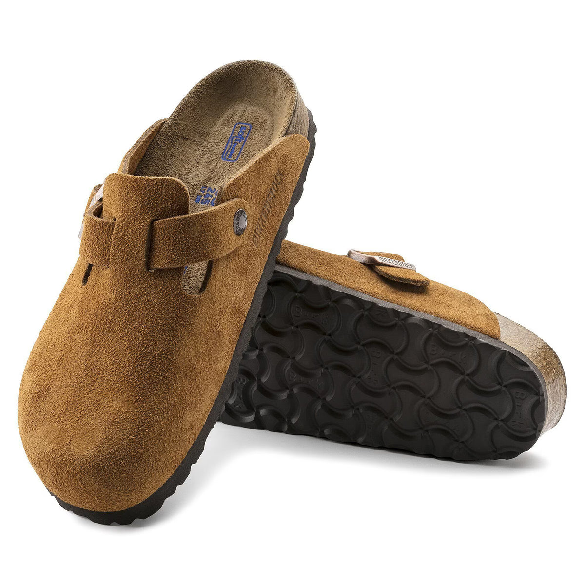 Birkenstock Confortable Boston Lit de pied souple Suède - Mink