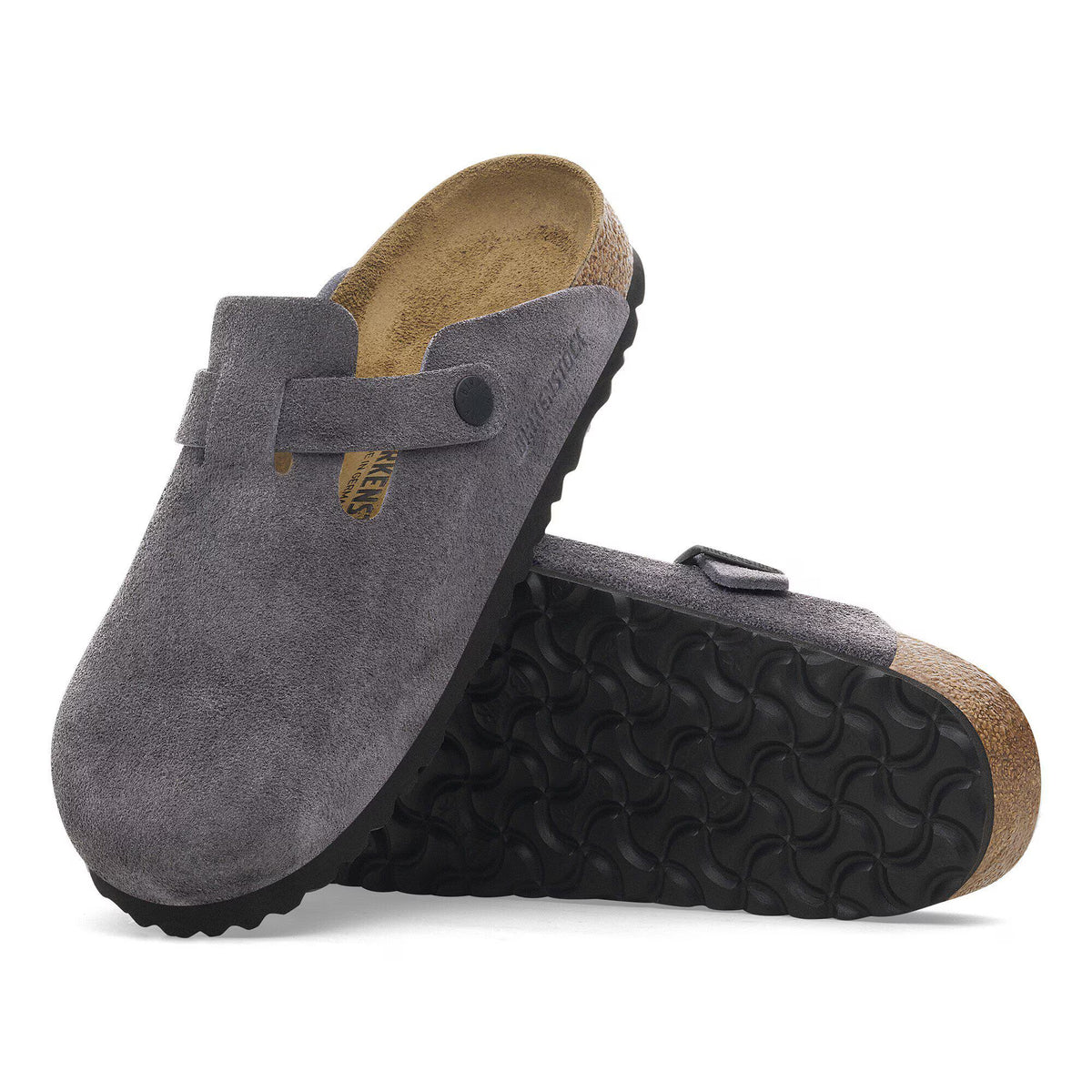 Birkenstock Confortable Boston Suède - Velvet grey