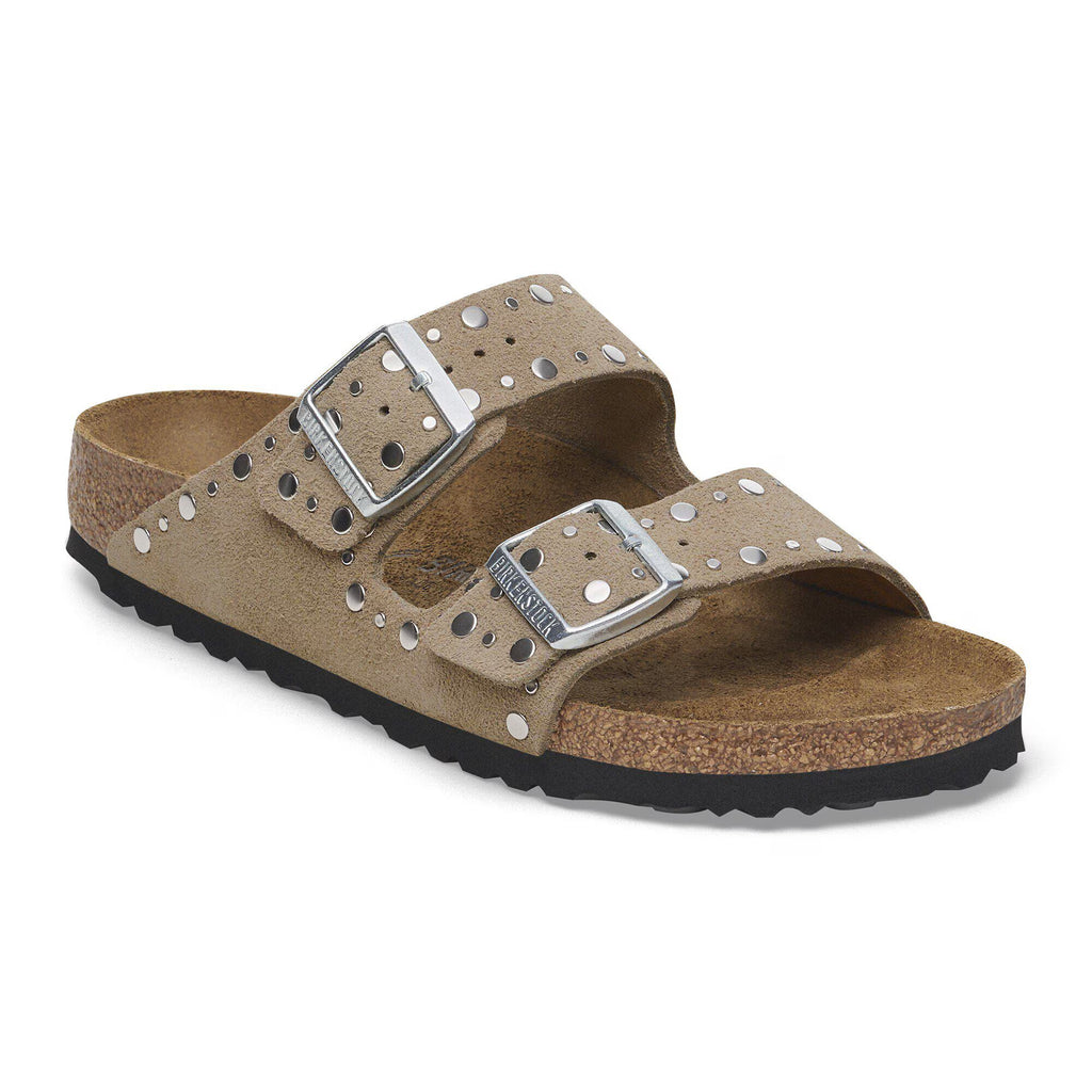 Birkenstock Confortable Arizona Rivet Suède - Taupe