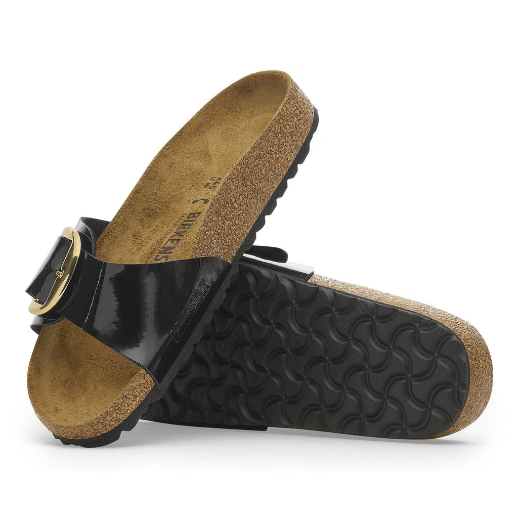 Birkenstock Tendance Madrid Big Buckle Birko-Flor verni - Patent Black/Gold