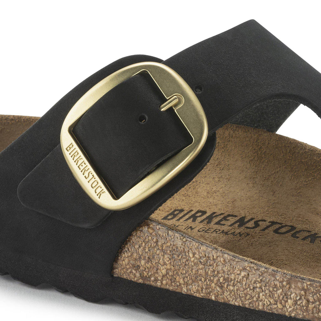 Birkenstock Premium Gizeh Big Buckle Cuir nubuck - Black