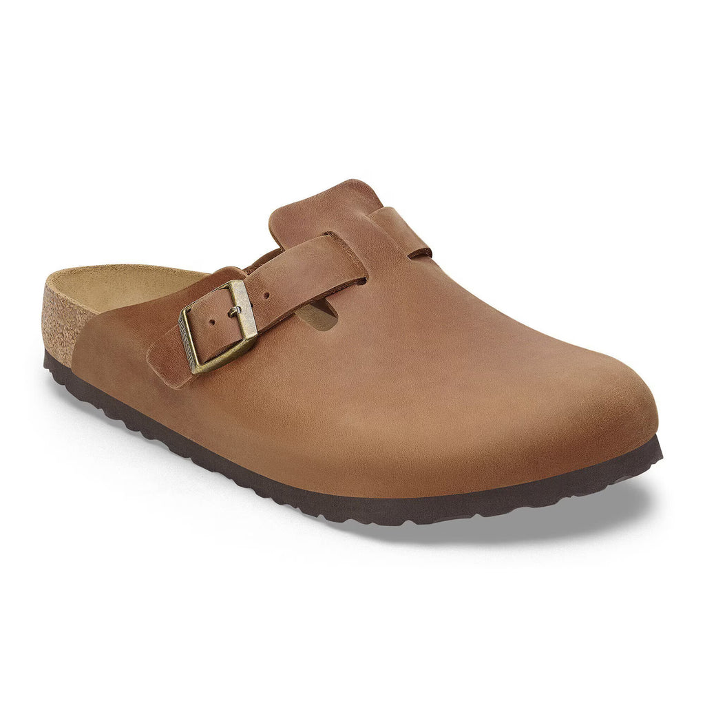 Birkenstock Premium Boston Cuir huilé - Cognac