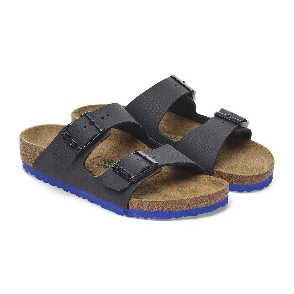 Birkenstock Confort Enfant Arizona Kids Birko-Flor - Desert Soil Black/Ultra Blue