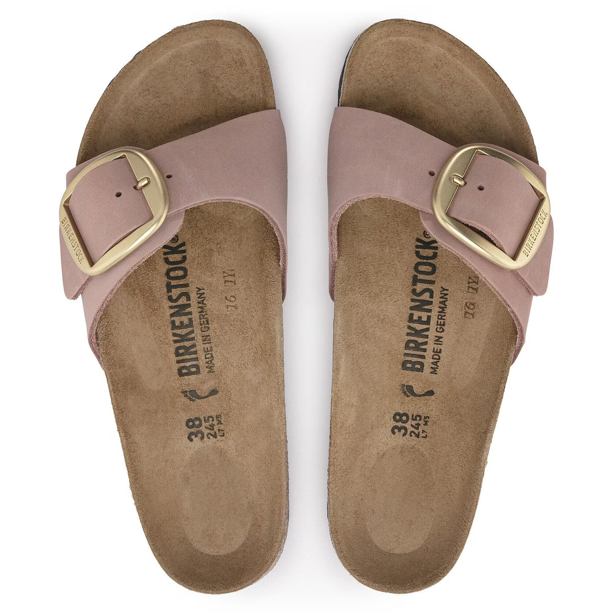 Birkenstock Premium Madrid Big Buckle Cuir nubuck - Old Rose