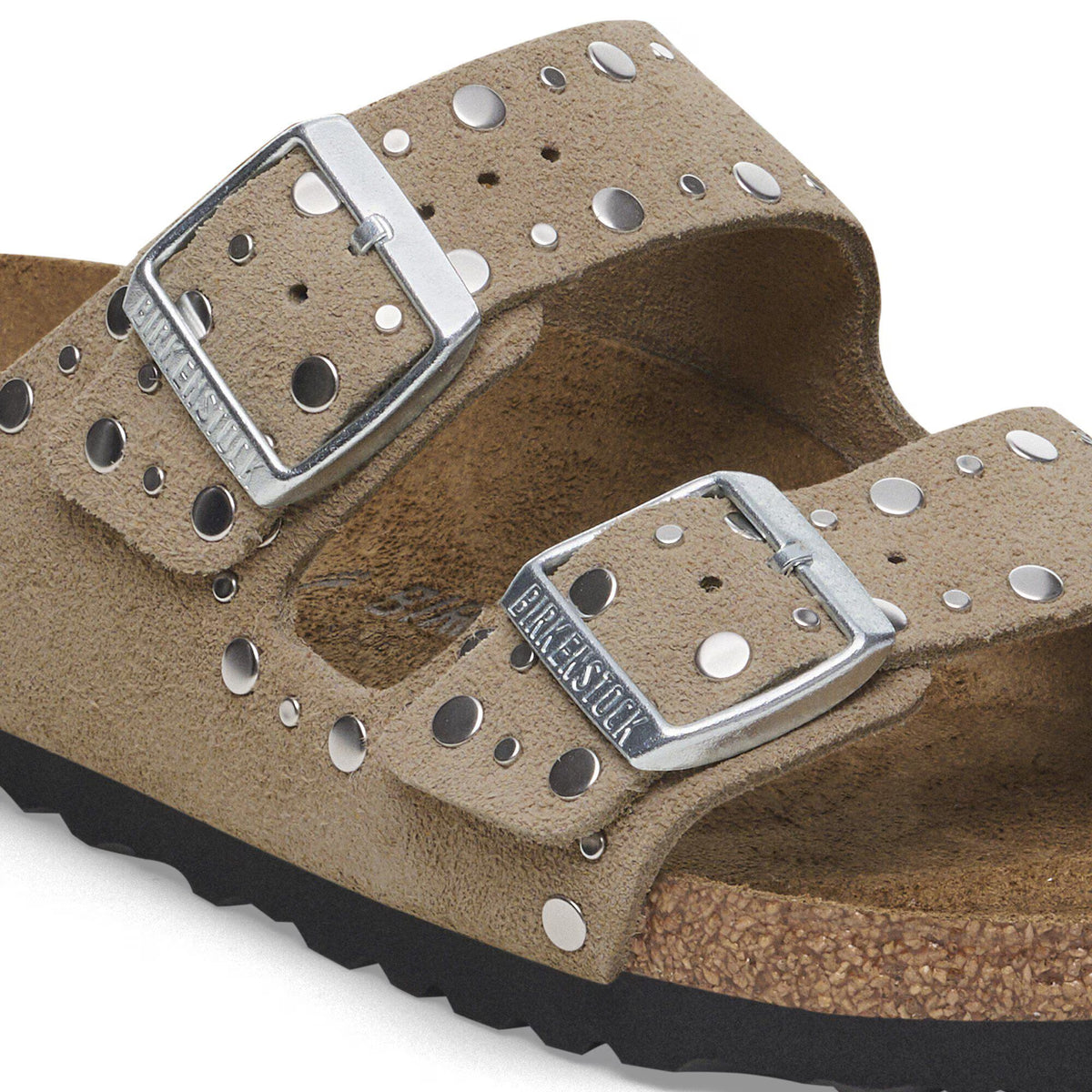 Birkenstock Confortable Arizona Rivet Suède - Taupe