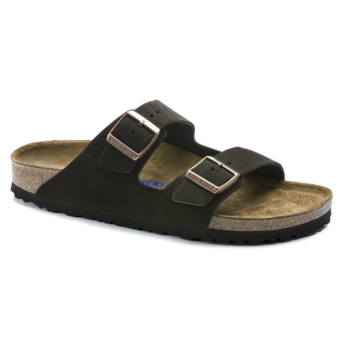 Birkenstock Confortable Arizona Lit de pied souple Suède - Mocha