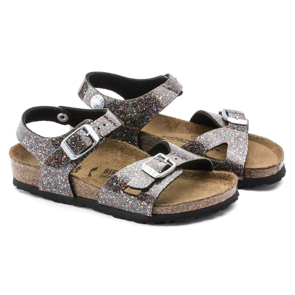 Birkenstock Confort Enfant Rio Kids Birko-Flor - Cosmic Sparkle Black Multi