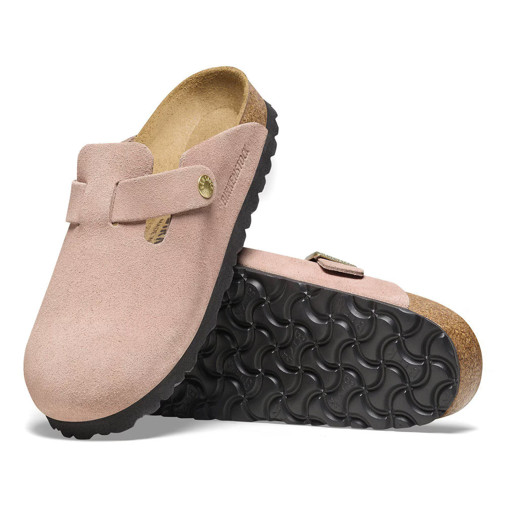 Birkenstock Confortable Boston Suède - Light Rose