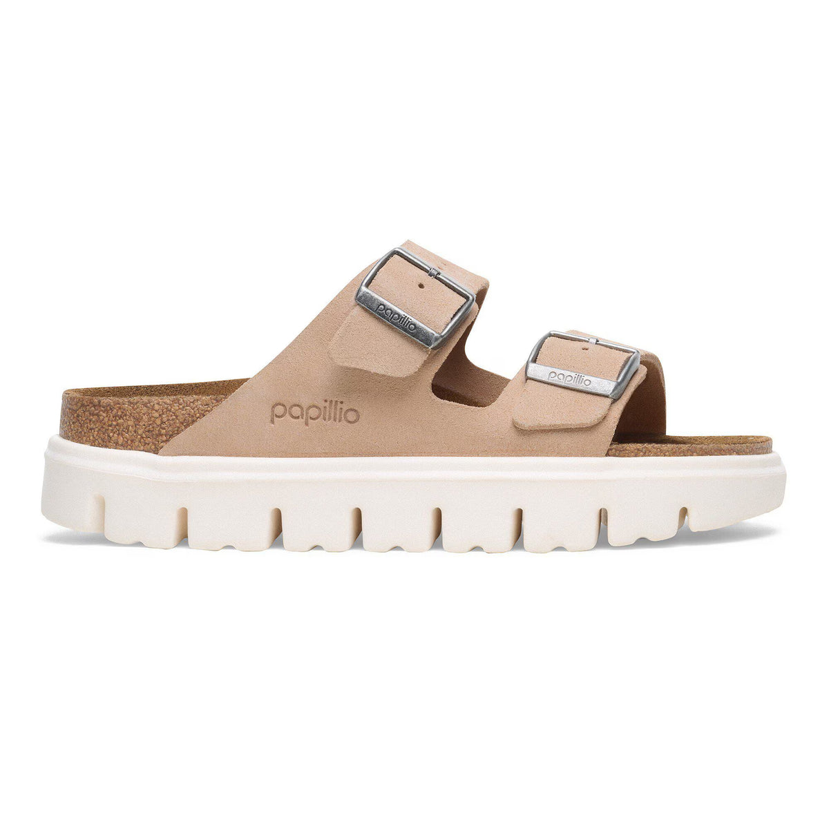 Birkenstock Confortable Arizona PAP Chunky Suède - Sable chaud
