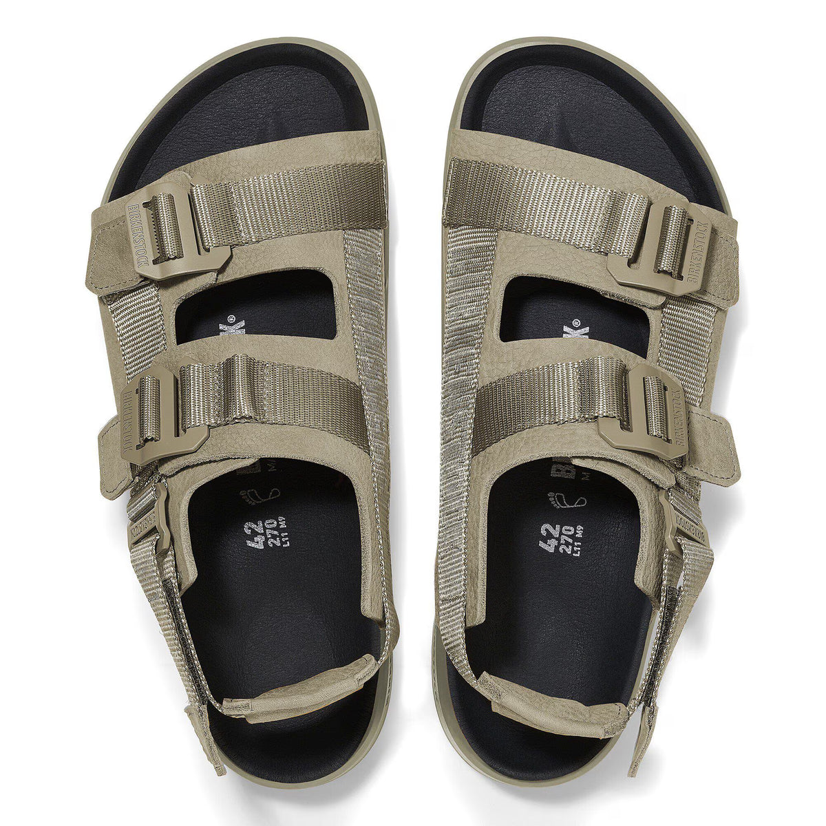 Birkenstock Premium Shinjuku Cuir naturel/Textile - Eucalyptus