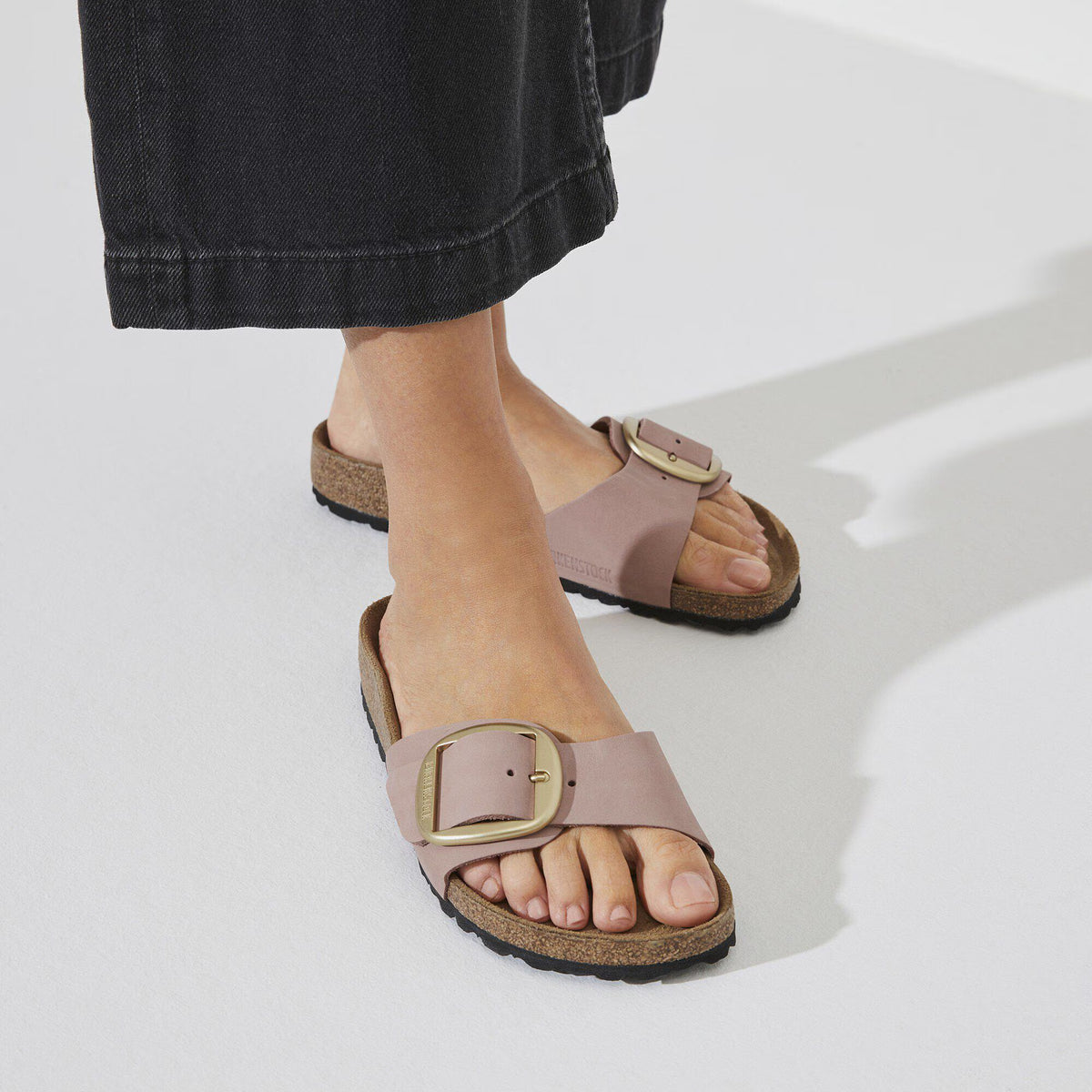 Birkenstock Premium Madrid Big Buckle Cuir nubuck - Old Rose