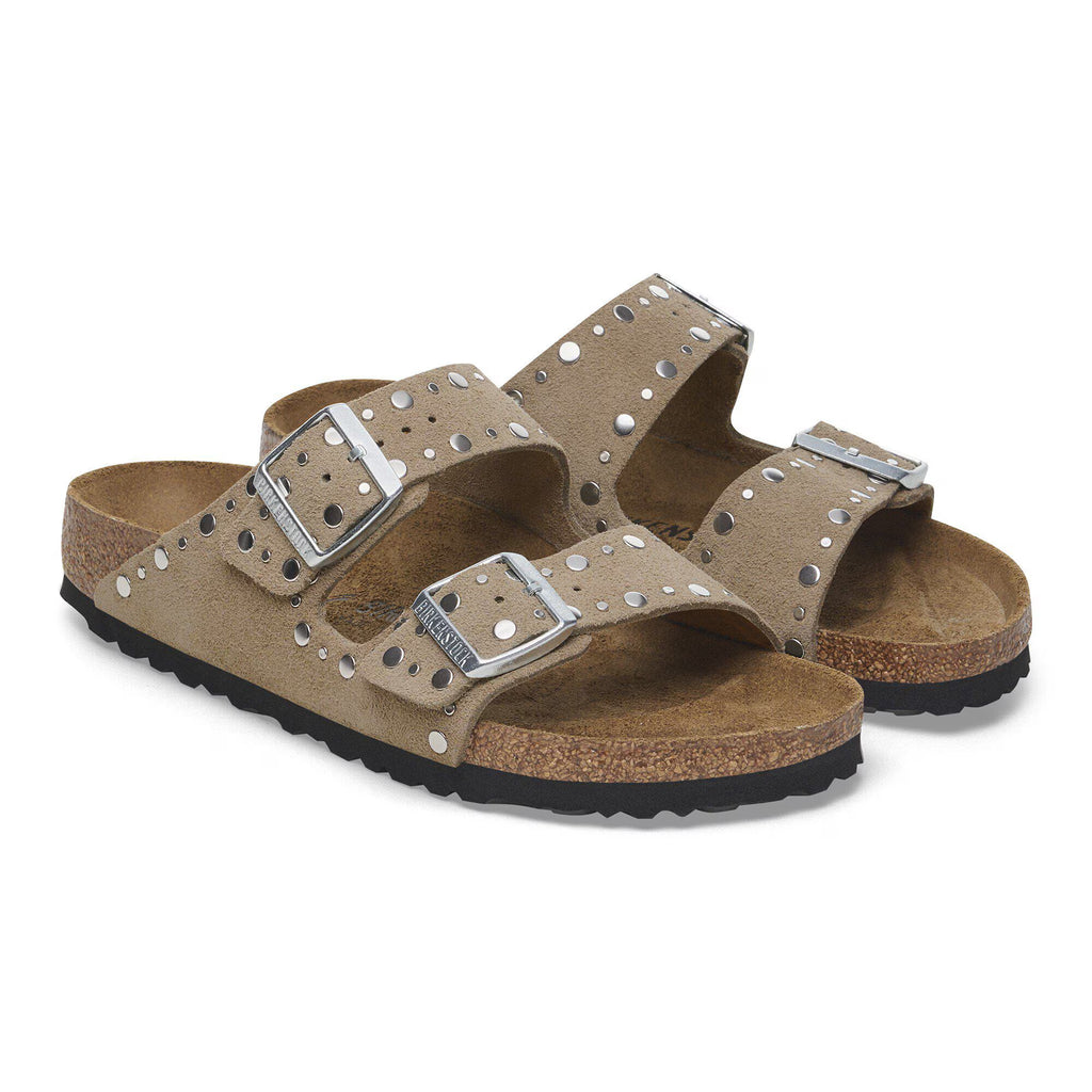 Birkenstock Confortable Arizona Rivet Suède - Taupe